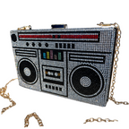 Rhinestone Ghetto Blaster Shoulder Bag