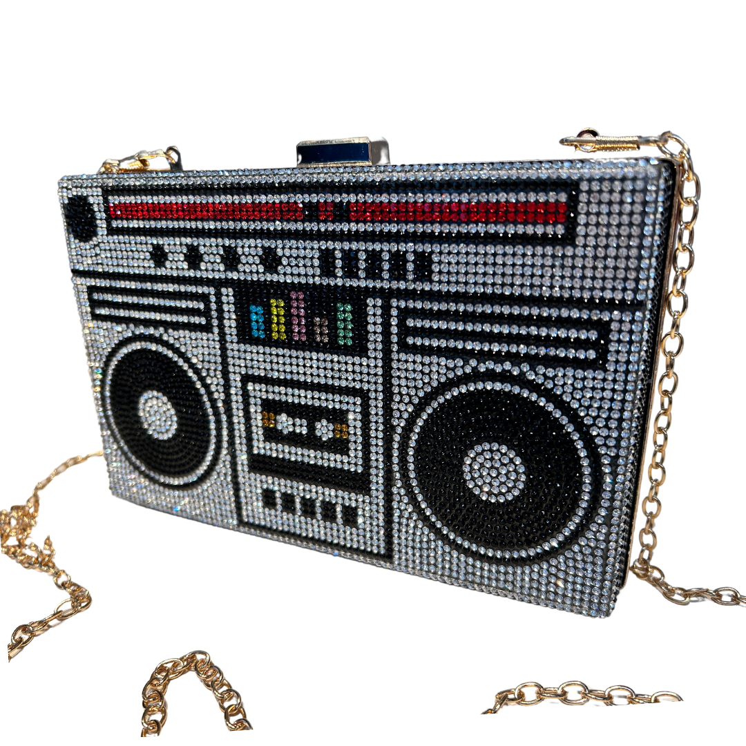 Rhinestone Ghetto Blaster Shoulder Bag
