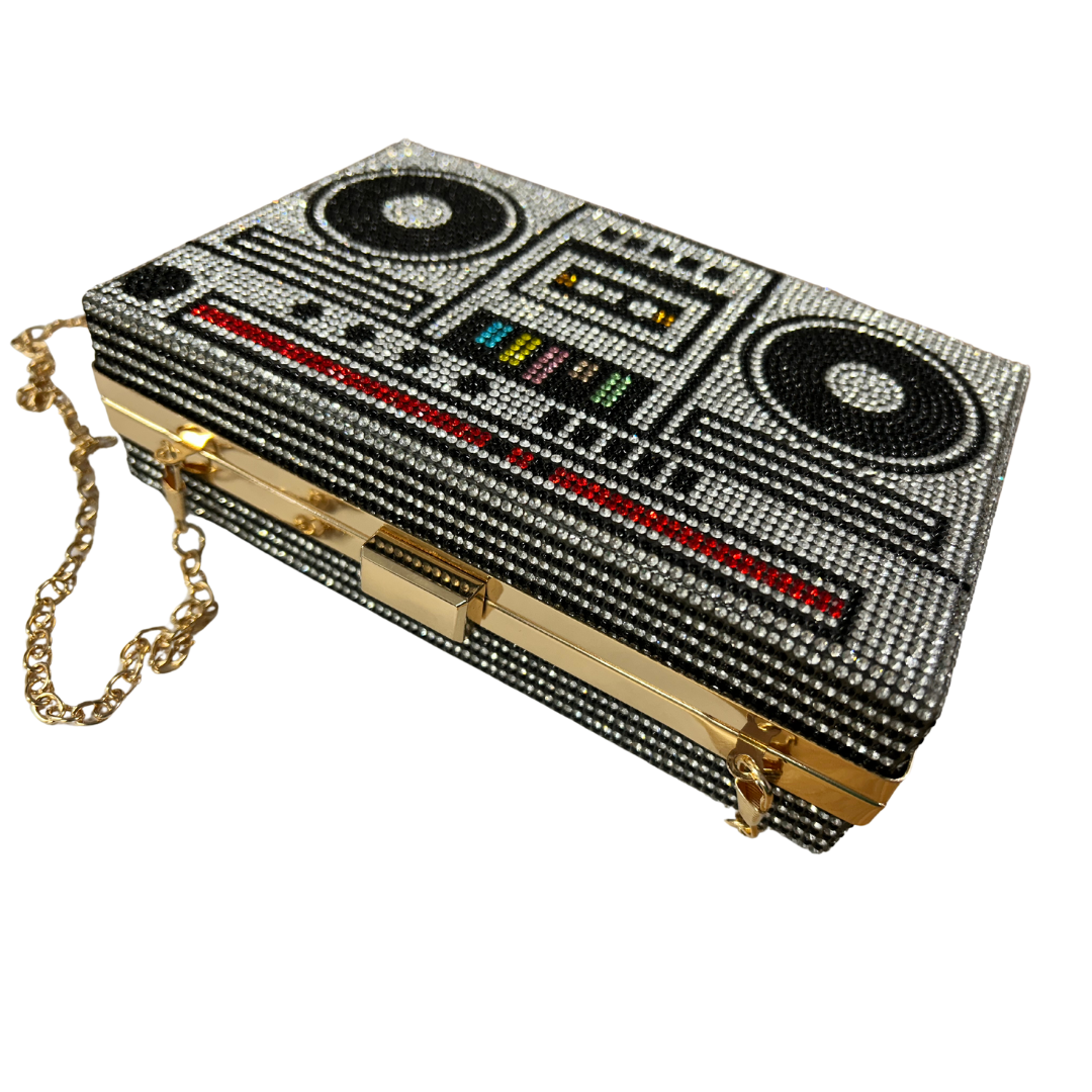 Rhinestone Ghetto Blaster Shoulder Bag