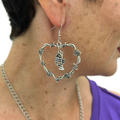 Rose Heart Music Earrings