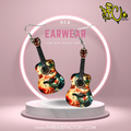 Acoustic Wooden Guitar Earrings