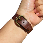 Sheet Music Watch with Brown Strap