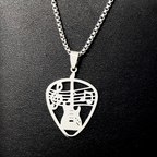 Pick Shaped Bass Guitar Themed Pendant