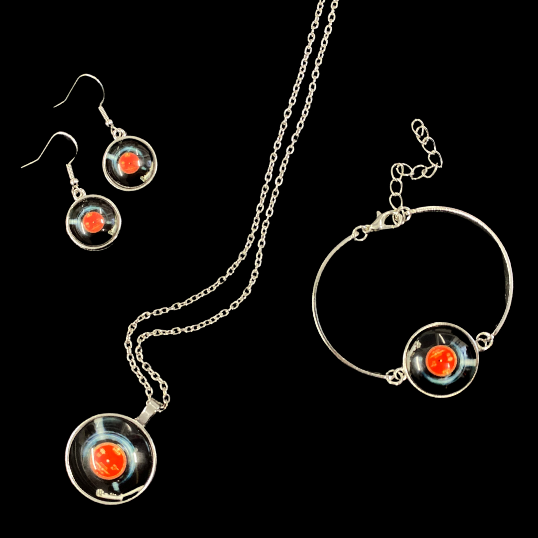 Vinyl Record Jewellery Set