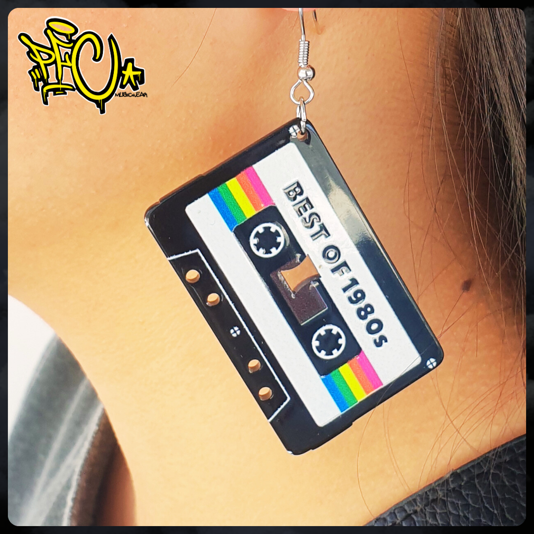 Black Cassette Best of 1980s Earrings
