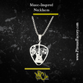 Pick Shaped Bass Guitar Themed Pendant