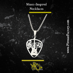 Pick Shaped Bass Guitar Themed Pendant