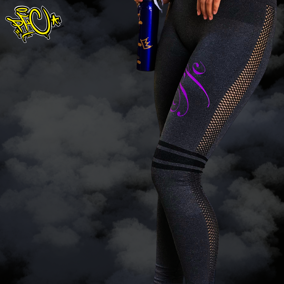 Stallion Leggings - Script PFC Thigh & Allure Calf Print