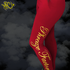Fleece Inner Leggings with Calligraphy Prints