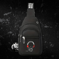 Headphones Small Black Crossbody Bag
