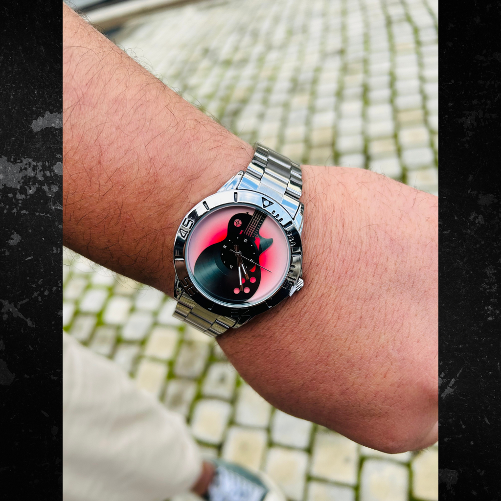 Guitar Print Mens Watch