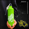 Lime Graffiti Print Drink Bottle