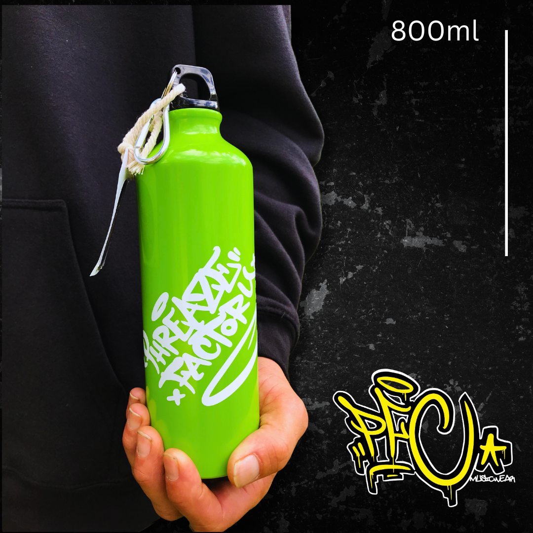 Lime Graffiti Print Drink Bottle