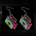 Pink Ghetto Blaster Earrings