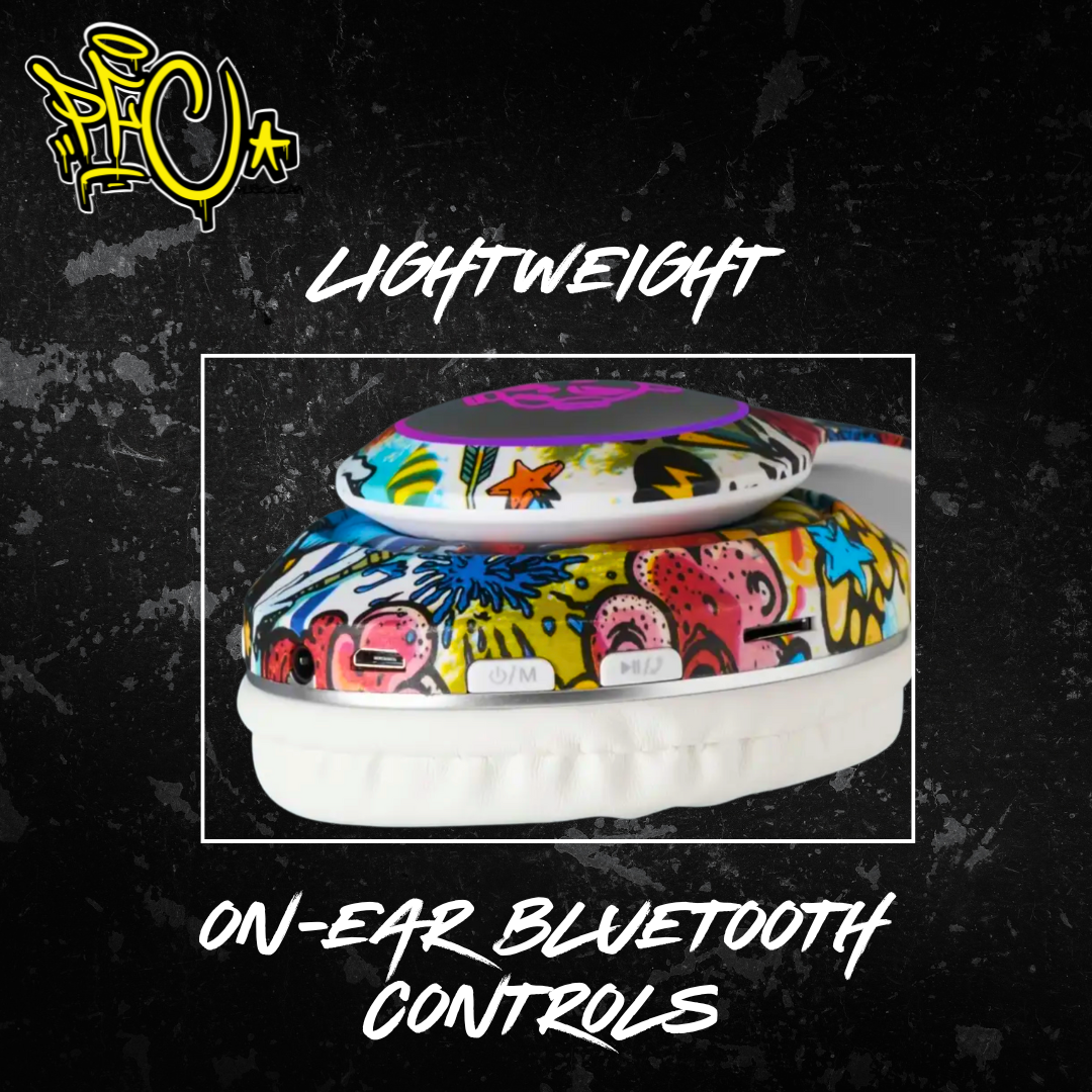 Graffiti Collage Bluetooth Headphones
