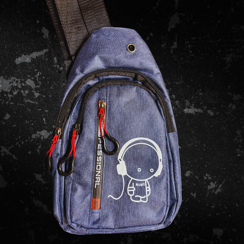 Headphones LARGE Carbiner Crossbody Bag