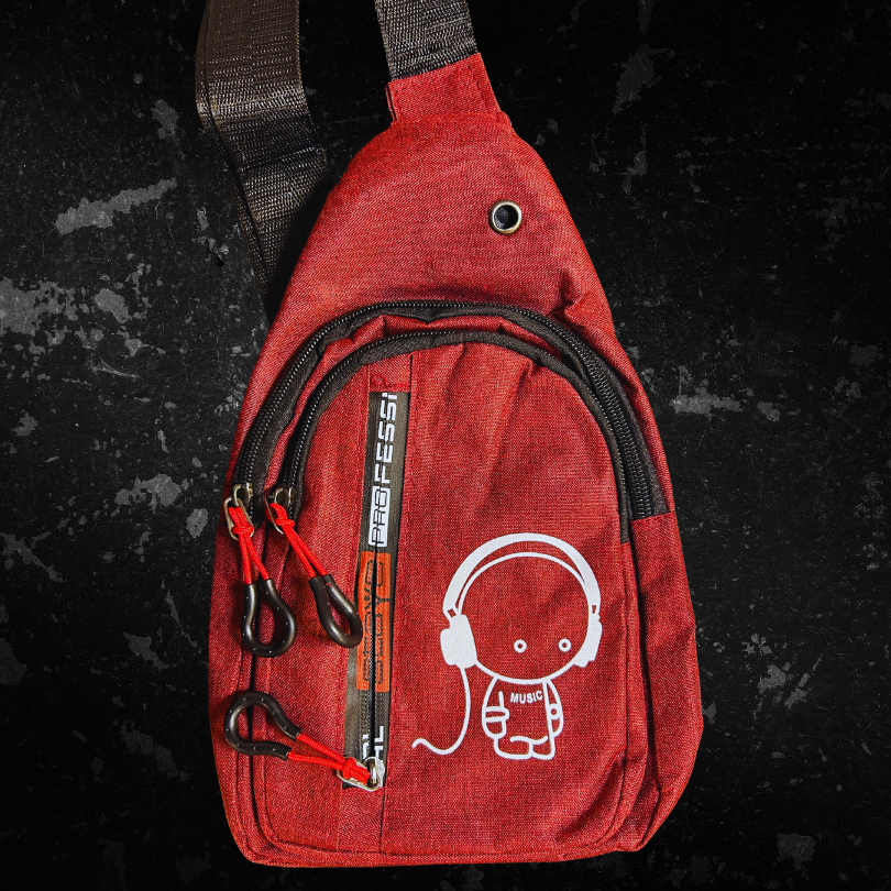 Headphones LARGE Carbiner Crossbody Bag