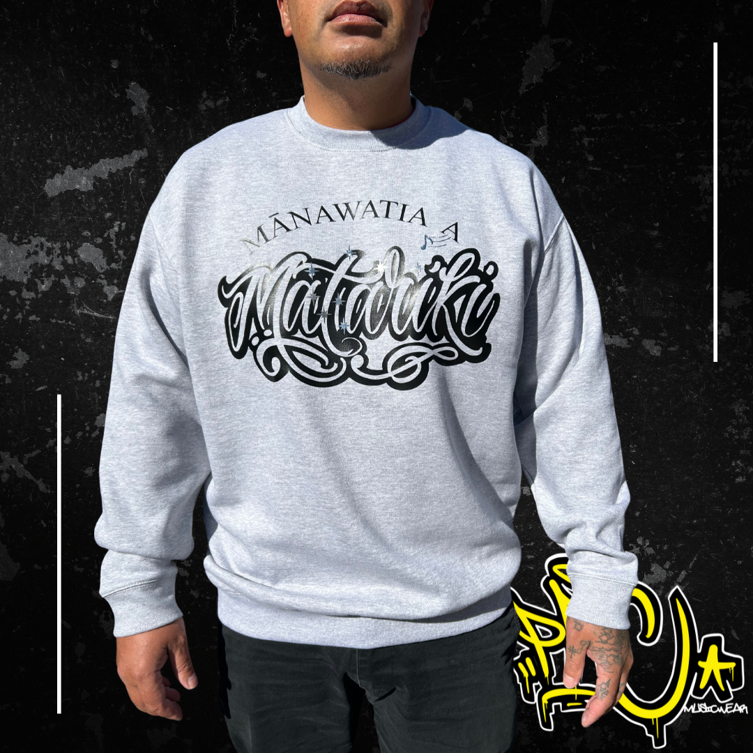 MATARIKI Crewneck Sweater (Silver or Glow in Dark Stars)