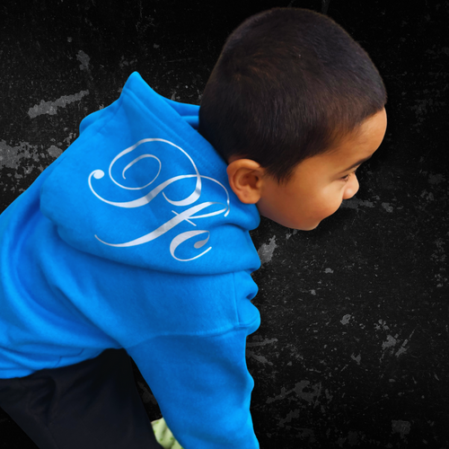 Aqua Silver Kids Hoody