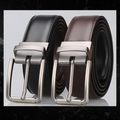 2 in 1 Cowhide Belt - Coffee/Black
