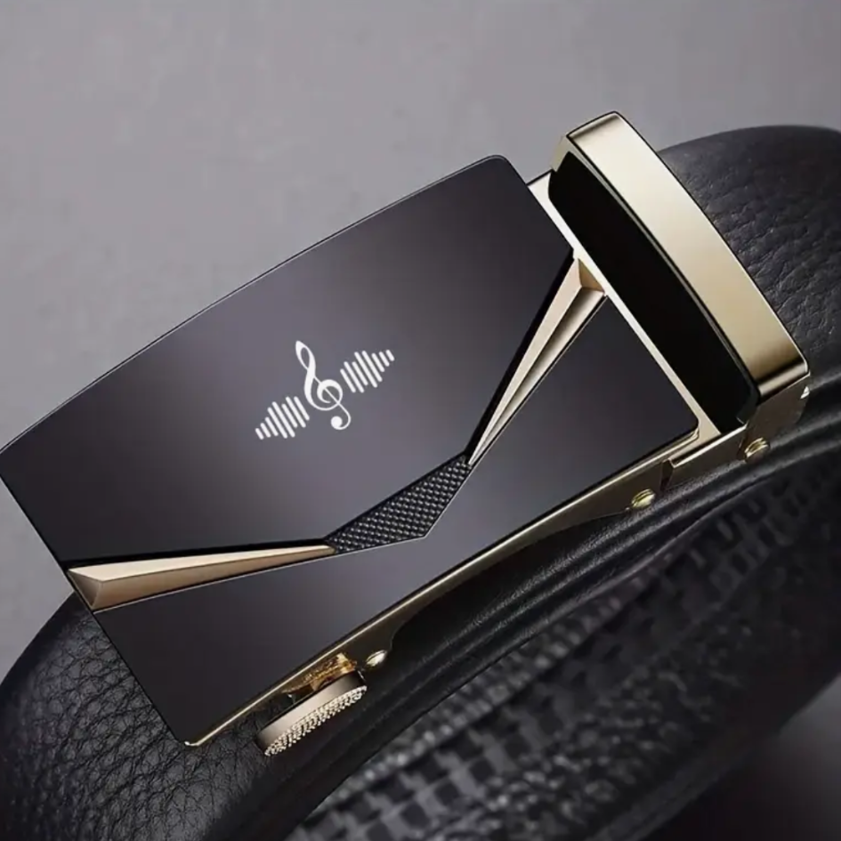 Treble Clef Buckle Belt - Gold / Silver