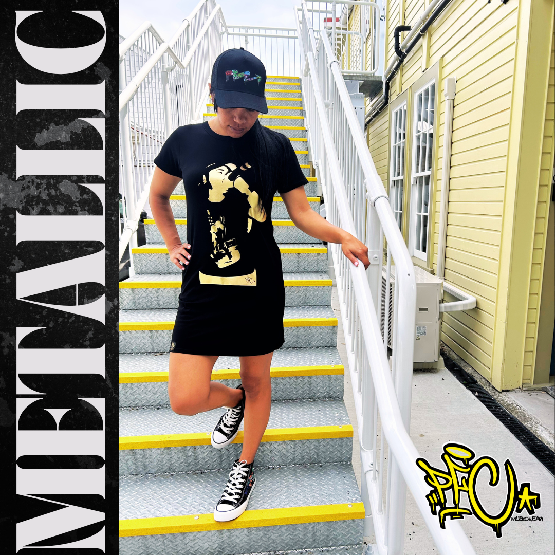 Silhouette Organic Tee Dress - Phreaze Memorabilia Collection