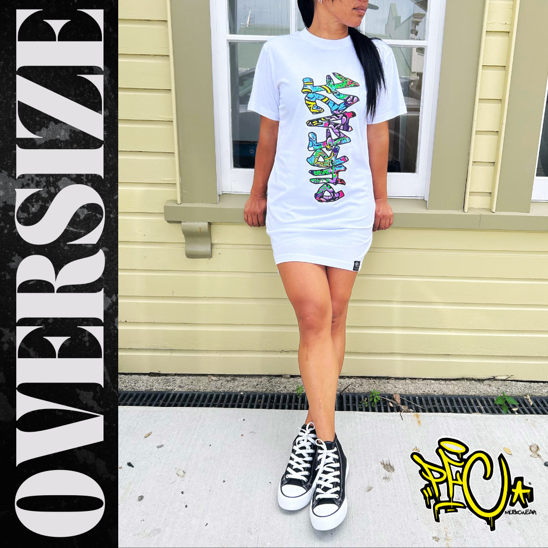 Megaphone Oversize Short Sleeve Dress