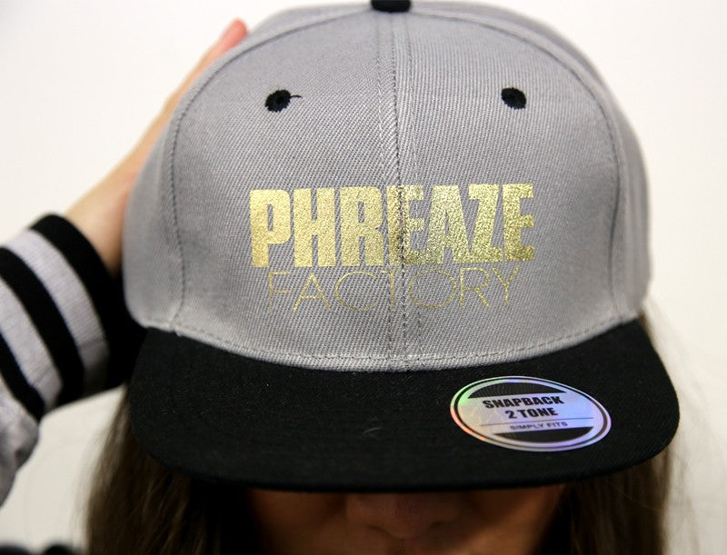 Grey/Black Phreaze Factory Metallic 2-Tone Cap