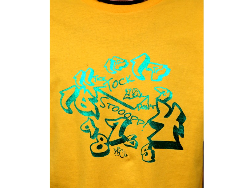 Metallic Crazy Clock Tee