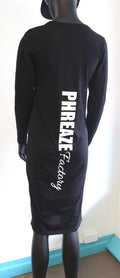 PFC Back Caligraphy Organic Long Sleeve Dress