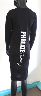 PFC Back Caligraphy Organic Long Sleeve Dress