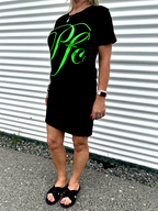 PFC Calli Fluoro Print Organic Short Sleeve Dress