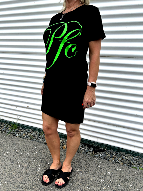 PFC Calli Fluoro Print Organic Short Sleeve Dress