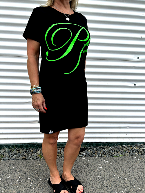 PFC Calli Fluoro Print Organic Short Sleeve Dress