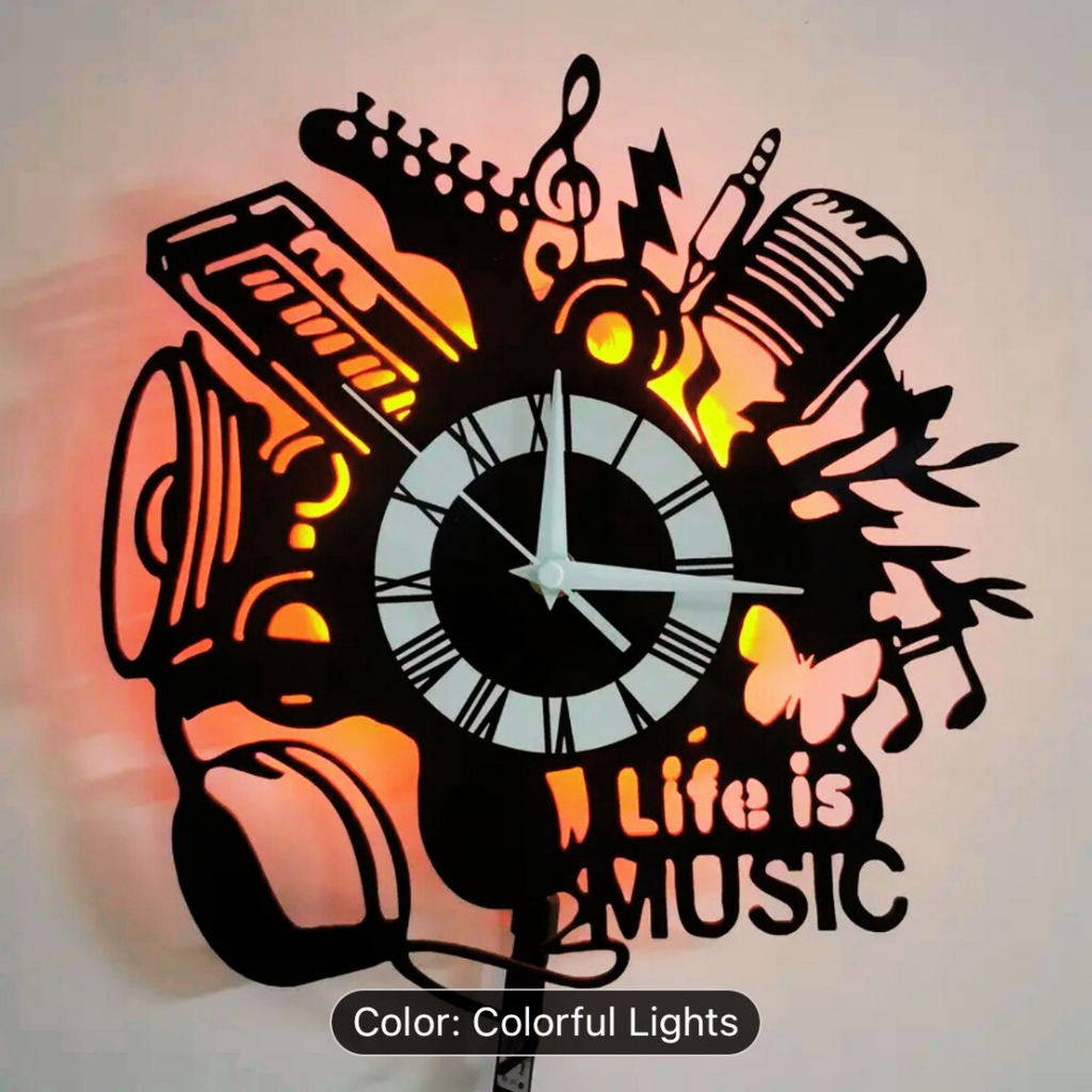 LED Vinyl Wall Clock