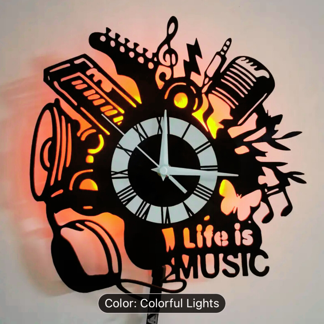 LED Vinyl Wall Clock