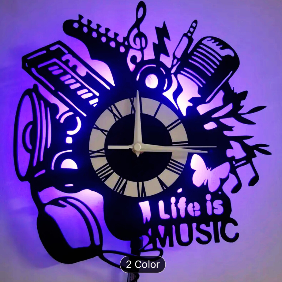LED Vinyl Wall Clock