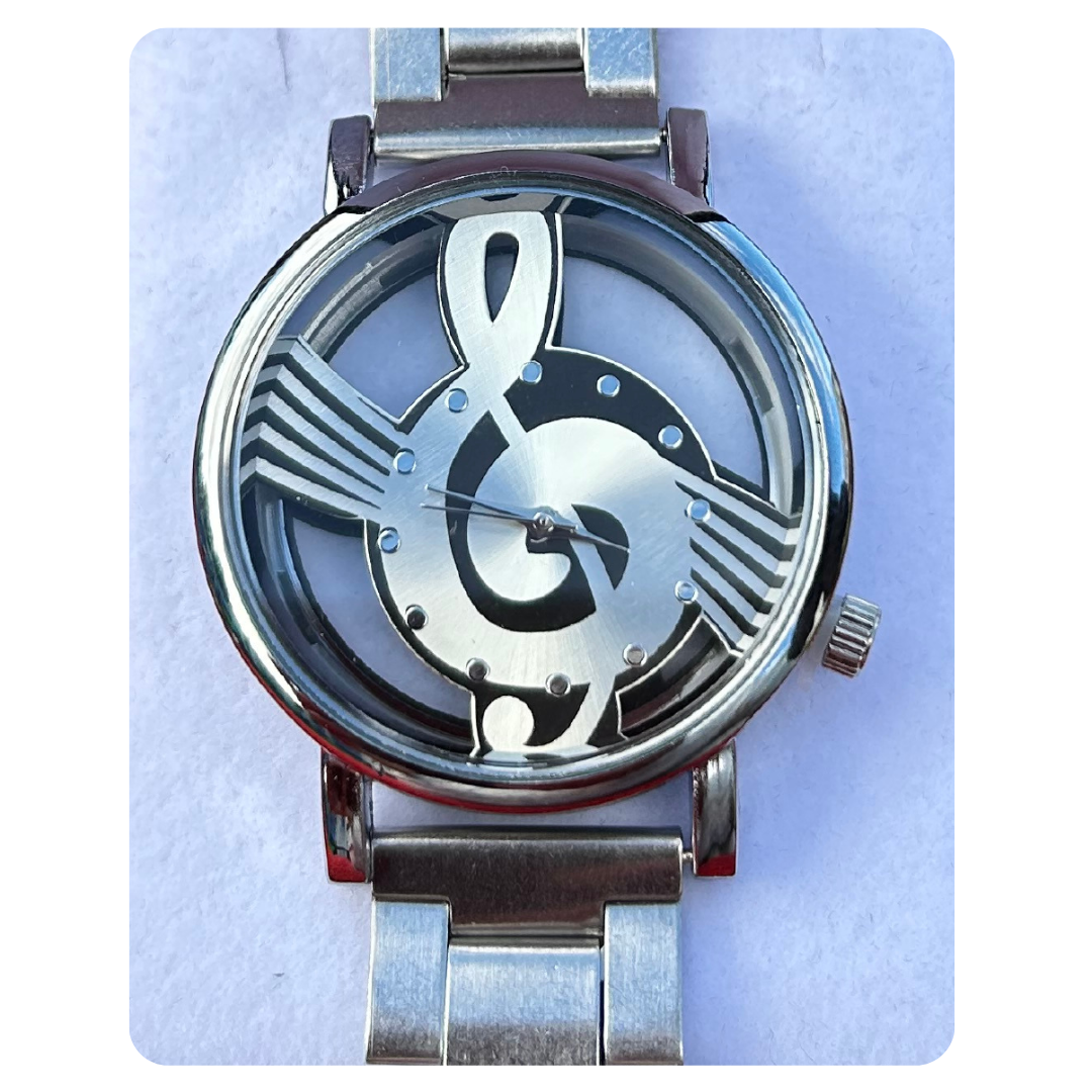 Treble Clef Transparent Watch