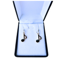 Black Music Note Earrings