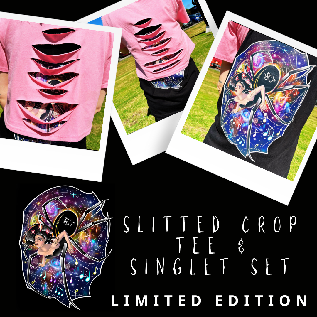 "Charlotte" Crop Tee & Singlet Set - LIMITED EDITION