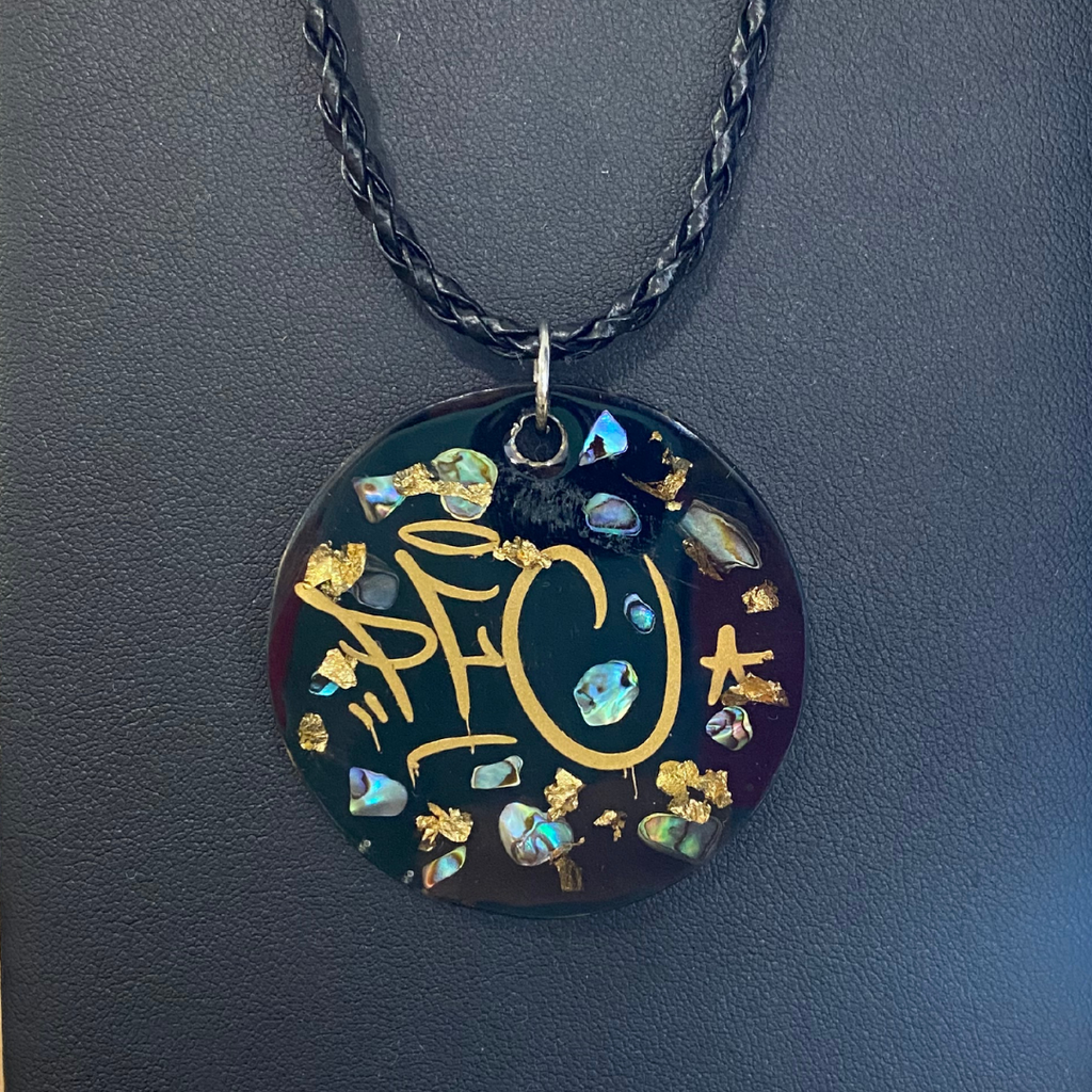 Handmade Pāua Music Pendants