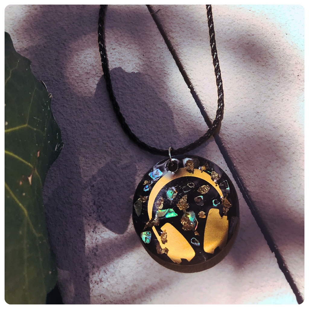 Handmade Pāua Music Pendants