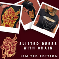 "Lucian" Organic Slitted Back Chain Dress - LIMITED EDITION
