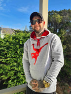 Metallic Red Bboy Contrast Hood