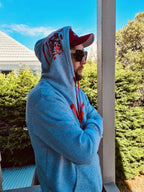 Metallic Red Bboy Contrast Hood