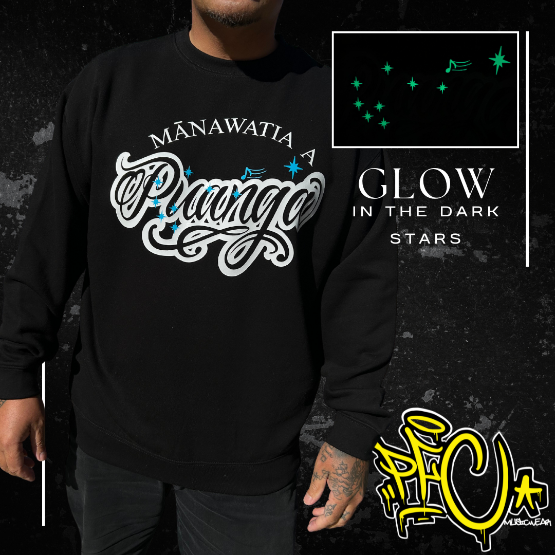 PUANGA Crewneck Sweater (Silver or Glow in Dark Stars)