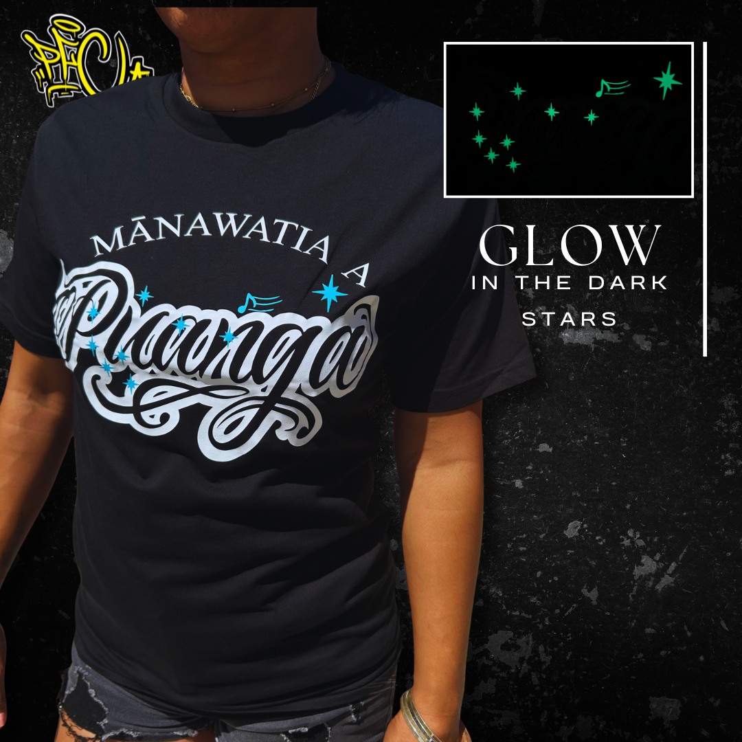 PUANGA Tee  (Silver or Glow in Dark Stars)