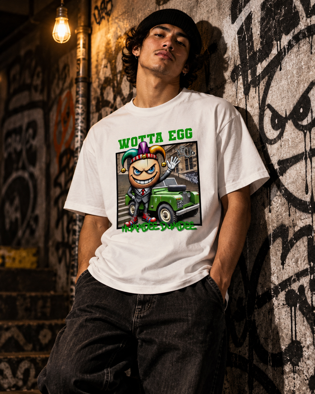 HUMDEE DUMDEE TEE - Wotta Egg Colleggsion