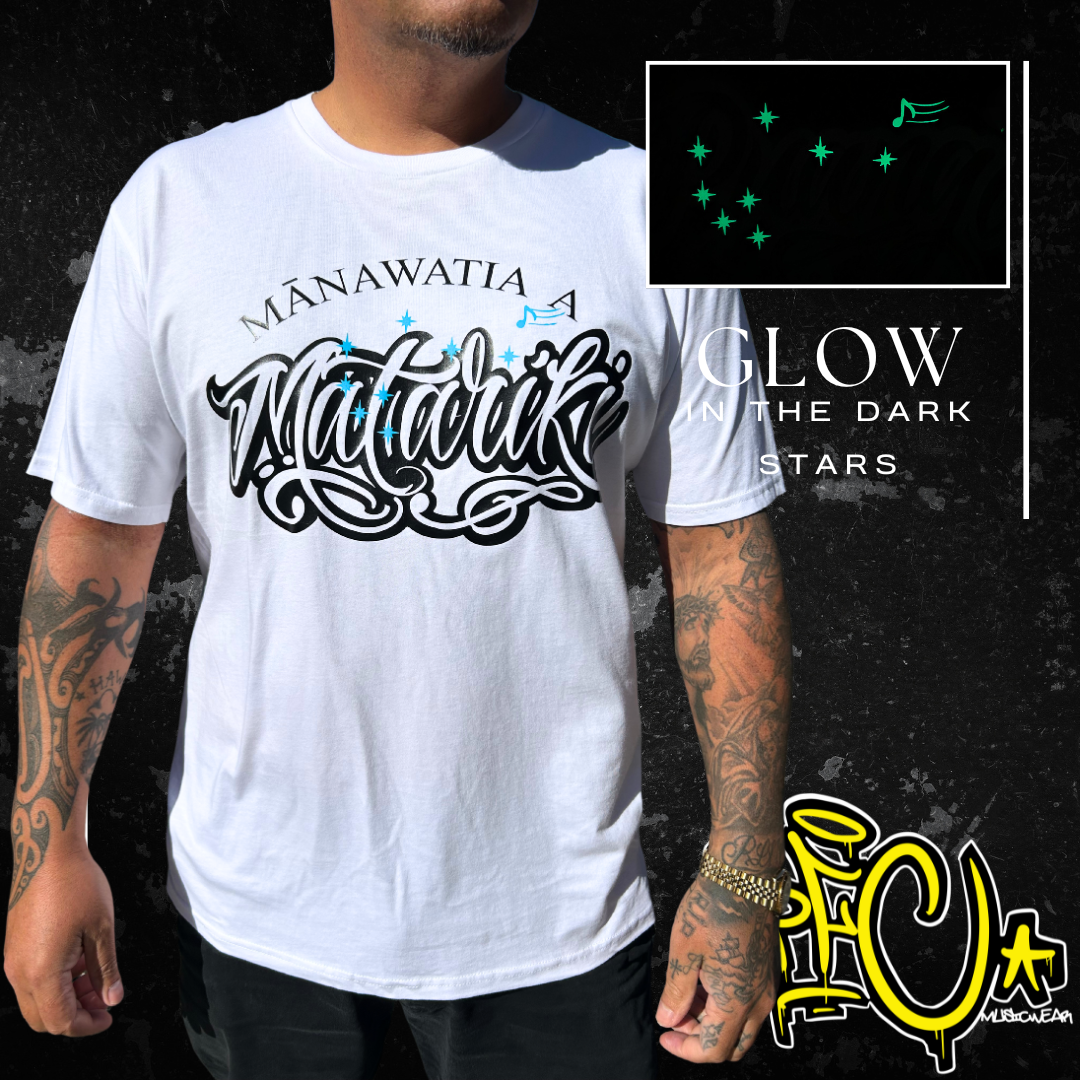 MATARIKI Tee (Silver or Glow in Dark Stars)