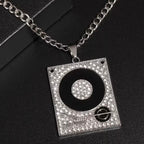 DJ Turntable Bling Pendant